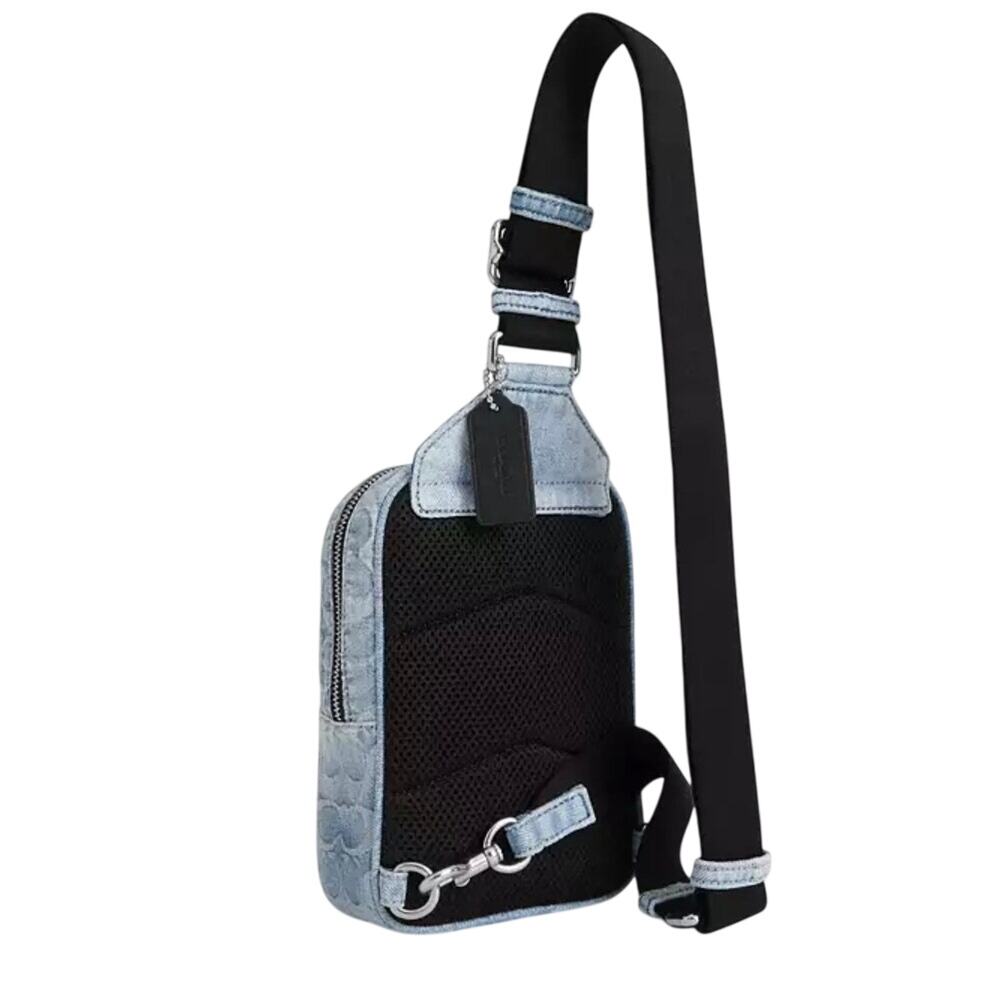 Coach Denim Racer Sling Pack Loved Denim NWT - Picture 3 of 5